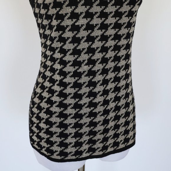 Preston & York Black and Cream Houndstooth Blouse - Picture 7 of 9